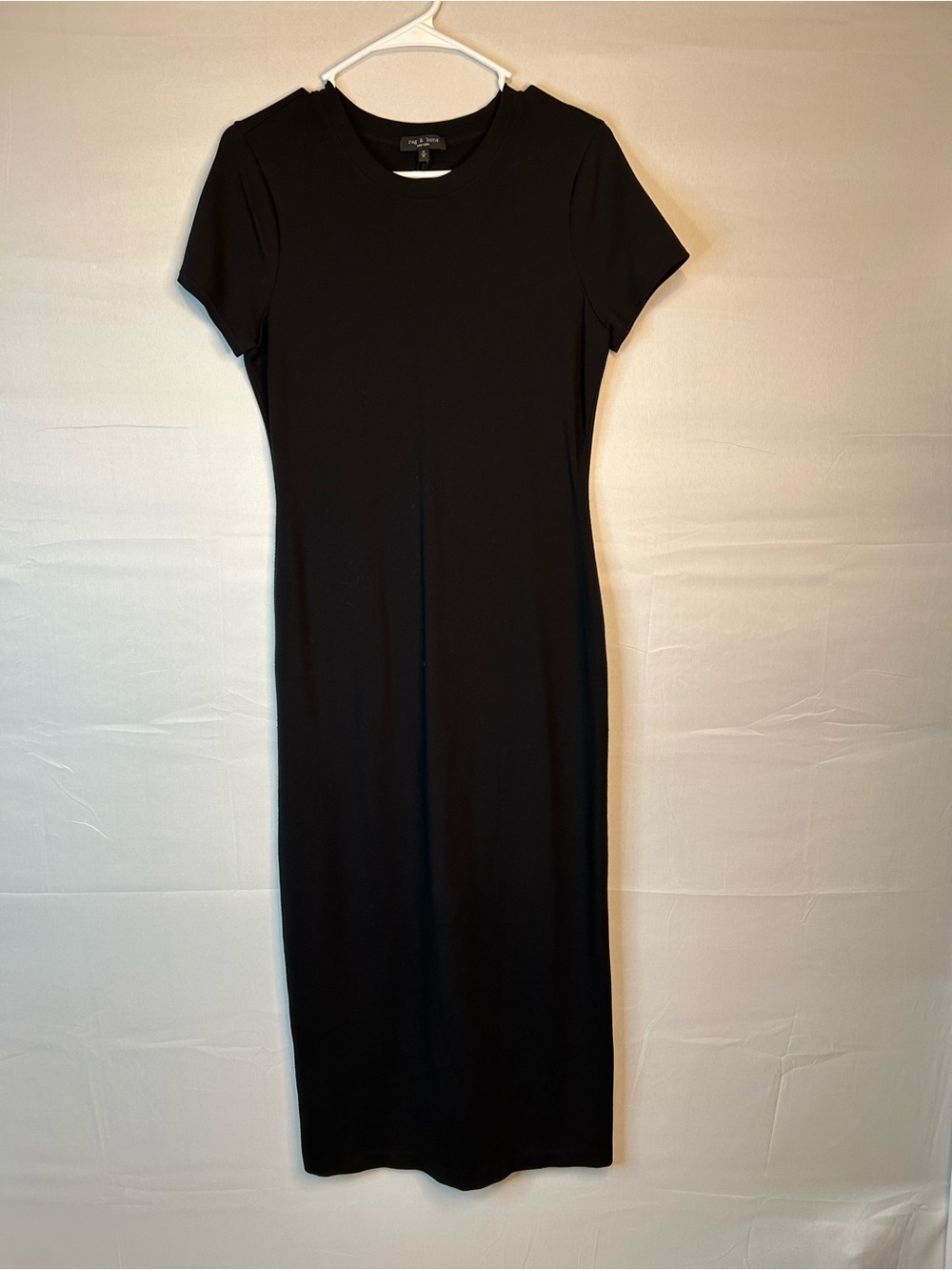 Rag & Bone Women’s Size Medium Short Sleeve Maxi Dress Black Minimalism 107